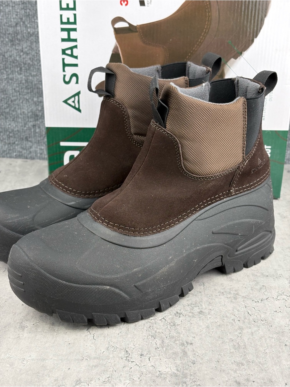 Staheekum Yukon Men’s Brown 3M Thinsulate Winter Snow Boots Sz 11 Worn Once - Picture 2 of 7